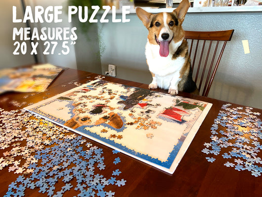 Adorable Happy Corgi Puzzle 100 500 1000 Pieces 