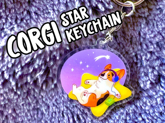 Corgi STAR Acrylic Keychain