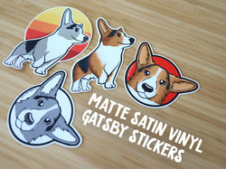 Matte Satin Vinyl Gatsby Stickers