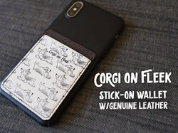 Corgi On Fleek Stick-On Leather Wallet