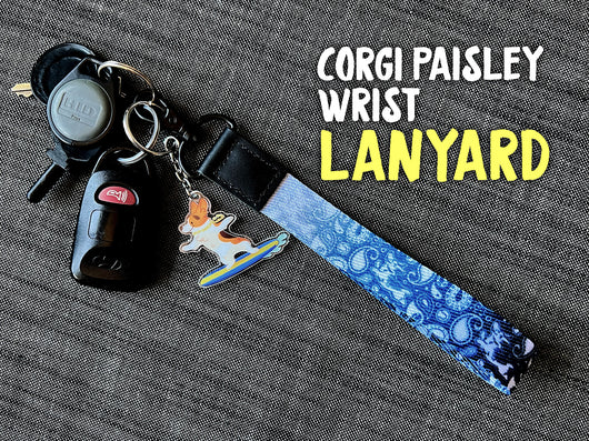 Corgi Paisley Wrist Lanyard [Special Edition]